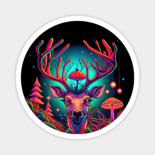 Rudolf the Tripping Reindeer | Psychedelic Art Magnet